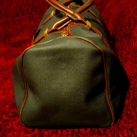 AUTHENTI DUNHILL BNWOT Green and Brown Duffel Bag - Picture 5 of 12